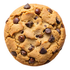chocolate chip cookie isolated on a transparent background