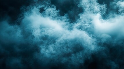 Fototapeta premium Ethereal Smoke: Abstract Blue Haze Background