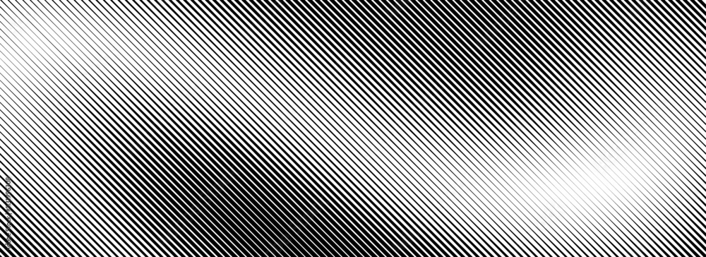 Poster fading lines gradient texture. black diagonal stripes gradation background. thin and thick vanishing