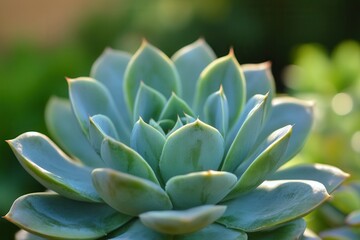 Fototapeta premium Close-up of a succulent plant with layered leaves.