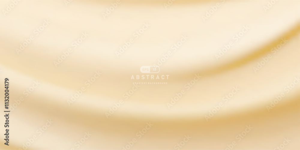 Fototapete Soft beige abstract background with smooth, flowing curves and minimalist design, creating calm and elegant visual effect. Perfect for modern designs and presentations
