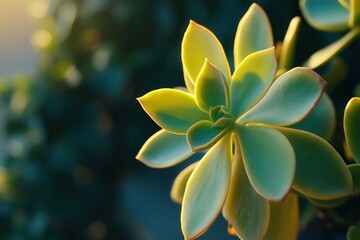 Obraz premium Close-up of a vibrant succulent plant in natural light.
