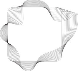 Rounded square frame line fluid for badges, tag, banner, label, logo