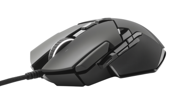 High-Tech Gaming Mouse Featuring Ergonomic Design and Precision Control for Enhanced Gaming Experience and Productivity - Powered by Adobe