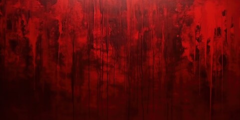 Fototapeta premium red paint splatter on redbackground, Red blood splatter on a grunge wall, horror wall, halloween wall, red vintage, retro,red splash dripped blood textured wall,banner poster design wall
