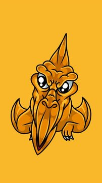 cartoon  mascot pterosaurs Motion art