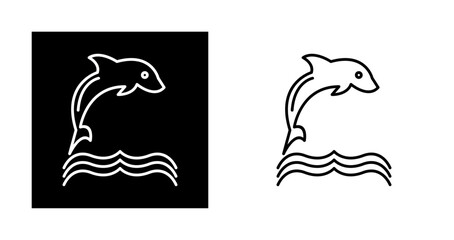 Obraz premium Dolphin Vector Icon