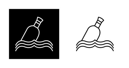 Obraz premium Bottle in Water Vector Icon