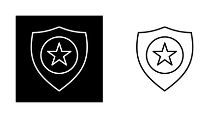 Obraz premium Police Badge Vector Icon