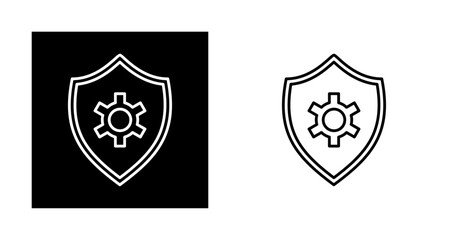 Fototapeta premium Shield Settings Vector Icon
