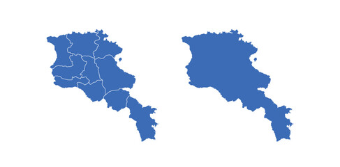 Fototapeta premium Armenia Map vector icon. Minimalistic Colorful Map of Armenia.