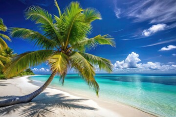 Obraz premium Unwind on pristine beaches, turquoise seas, and under shady palms. Your dream vacation starts now.