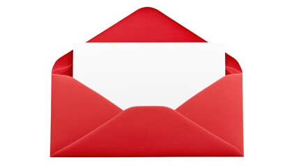 Stylish Red Envelope with Blank Card for Personalized Messages and Invitations