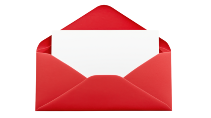 Stylish Red Envelope with Blank Card for Personalized Messages and Invitations