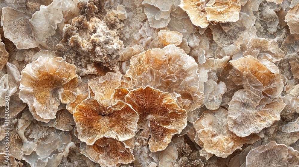 Aufkleber a captivating display of mocha mousse colors unfolds in a natural formation, showcasing delicate pat