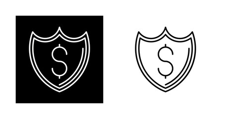 Fototapeta premium Money Protection Vector Icon