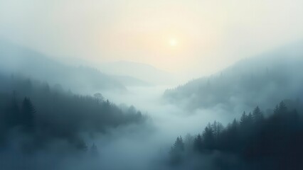 Obraz premium Soft gray mist overlays. A dusky haze of smoke, where pale mist trails ebb and flow across a black expanse, 