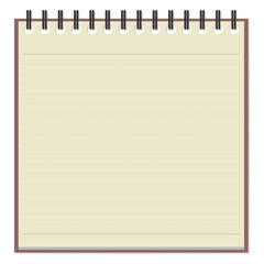 シンプルなメモ帳、点線の罫線、リングノート