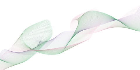 Fototapeta premium Abstract music wave element for design. Vector illustration of smooth motion dynamics. 
