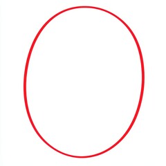 Red oval shape on white background. (1)
