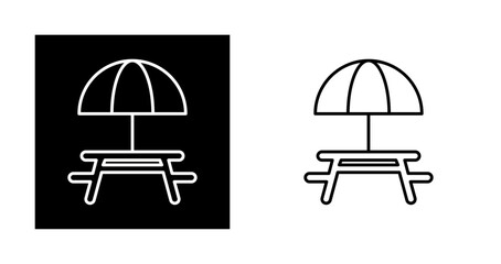 Fototapeta premium Camping Table Vector Icon