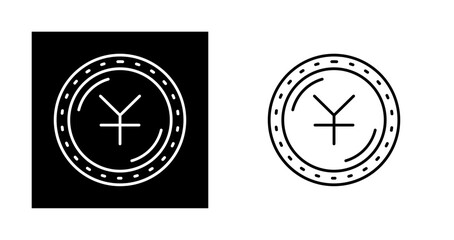 Fototapeta premium Yuan Currency Vector Icon