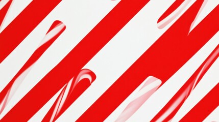 Fototapeta premium Holiday-inspired candy cane pattern with bold red and white diagonal stripes