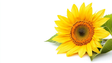 Fototapeta premium sunflower isolated on a white background.