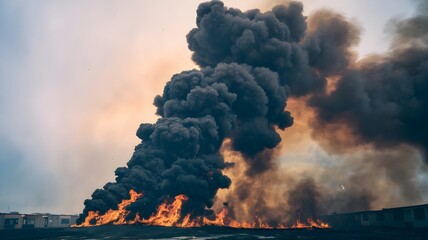 Smokestacks Blowing Smoke