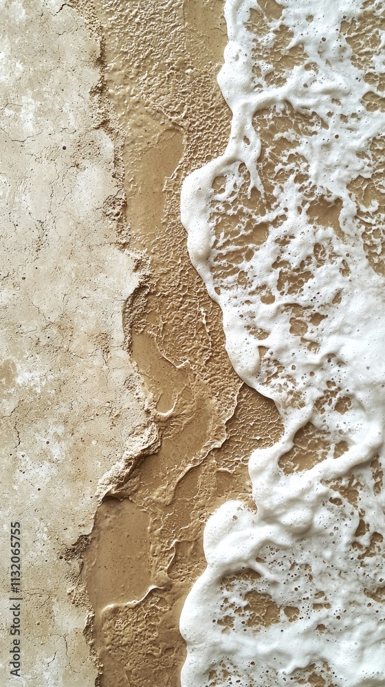 Poster waves softly caress the sandy shoreline, creating a peaceful ambiance. the interplay of light and te