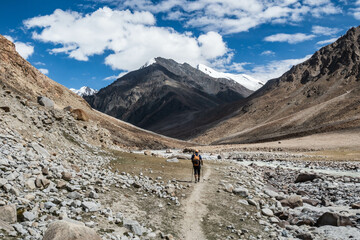 Naklejka premium Stunning scenery in the high meadows of Shimshal Pass, Shimshal, Gojal, Pakistan
