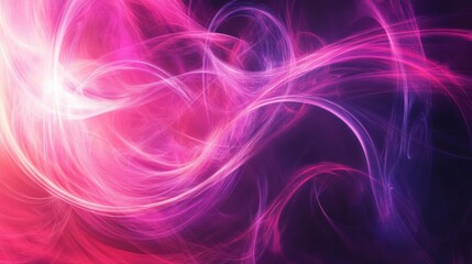 Obraz premium Radiant fluid art with vibrant pinks and purples blending into dynamic swirls