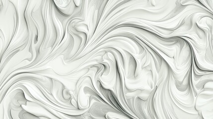 Abstract White Swirl Pattern with Smooth Curves and Textures