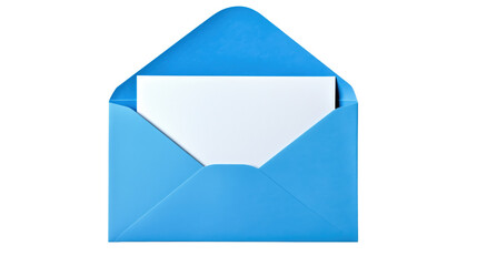 A Bright Blue Envelope with a White Insert, Perfect for Invitations and Personal Correspondence