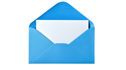 A Bright Blue Envelope with a White Insert, Perfect for Invitations and Personal Correspondence