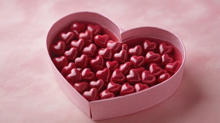 Set of Valentine's Day with Pink Gift box,heart and doll,Romance,Romantic date and marriage,Hearts,anniversary Or wedding concept,card, promotion, ads banner decoration,Cartoon render.