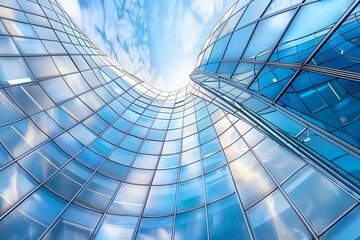 glass building in the city