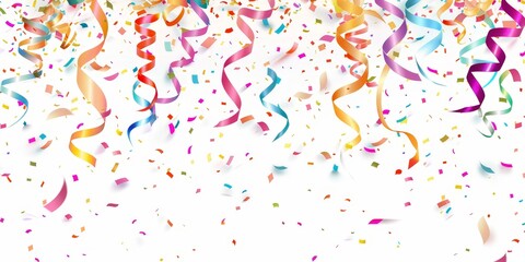 Colorful Confetti and Ribbons Celebration