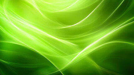 Abstract Green Background With Smooth Lines