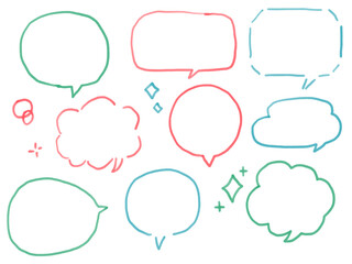 手描きあしらいセット　ふきだし