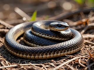 Obraz premium snake in the grass