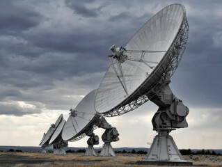 Very Large Array satellite antennas in irregular formation