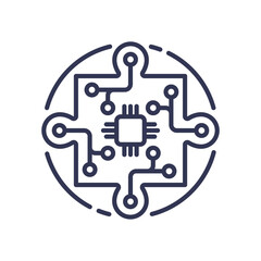 Fototapeta premium Circuit board design symbolizing technology and innovation in BuildingBlocks.