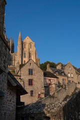 Fototapeta premium Detail of the architecture of Mont Saint-Michel in Normandy, France