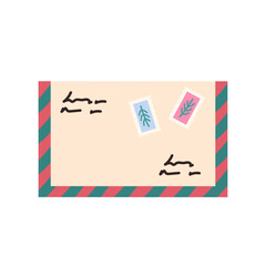 Santa mail. Claus letter. Christmas envelope.
