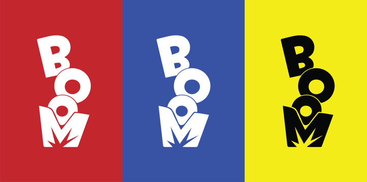 Boom vector typography