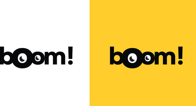 Boom vector typography