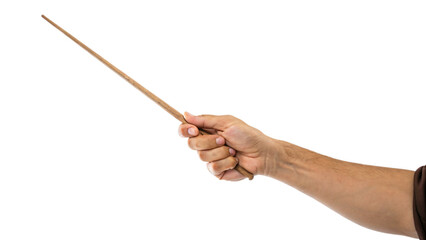 hand holding a stick
