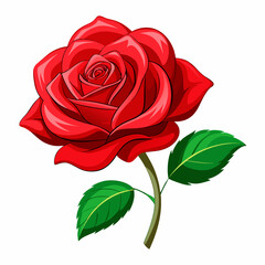 rose vector white background