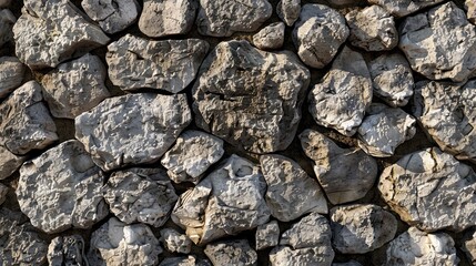 Rustic Natural Stone Wall Texture Ideal for Architectural and Design Projects